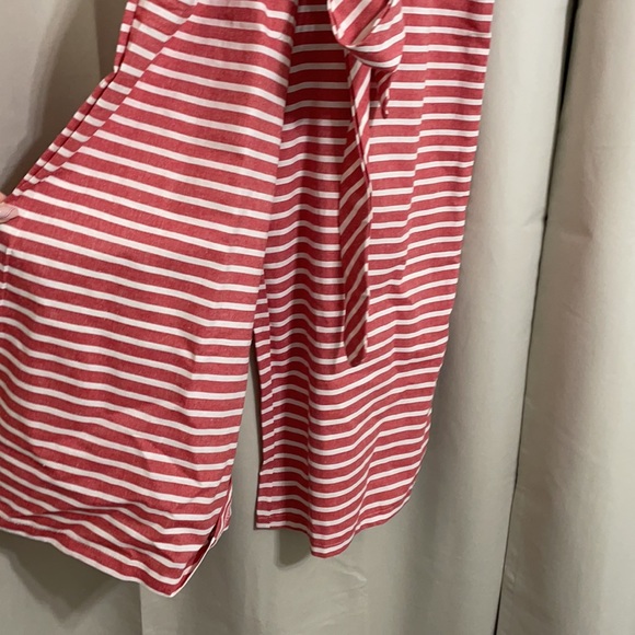 Red Striped Romper 3/4 length - Picture 2 of 3